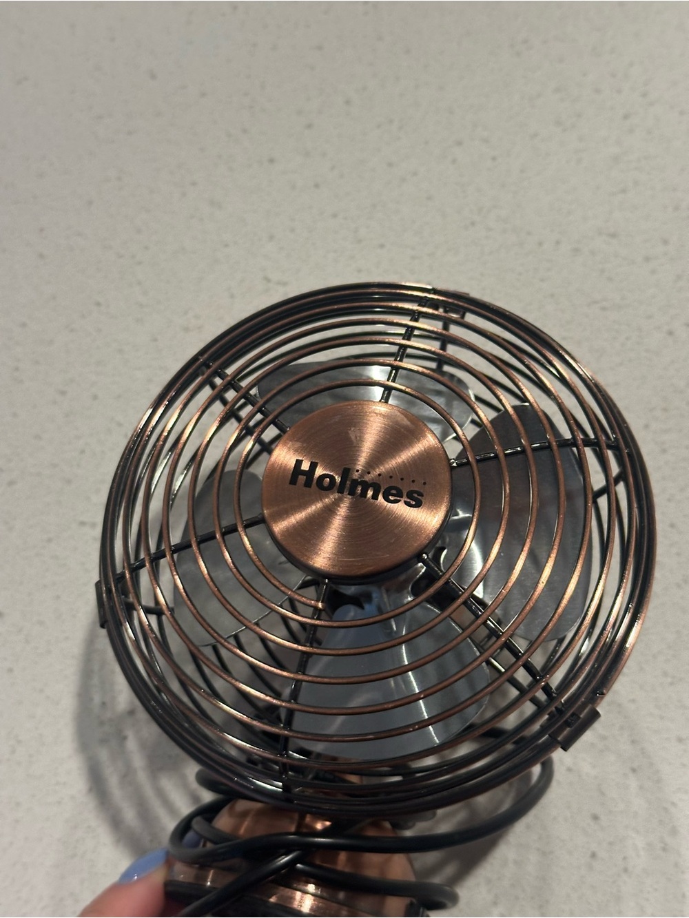Holmes Mini Desk Fan in Copper